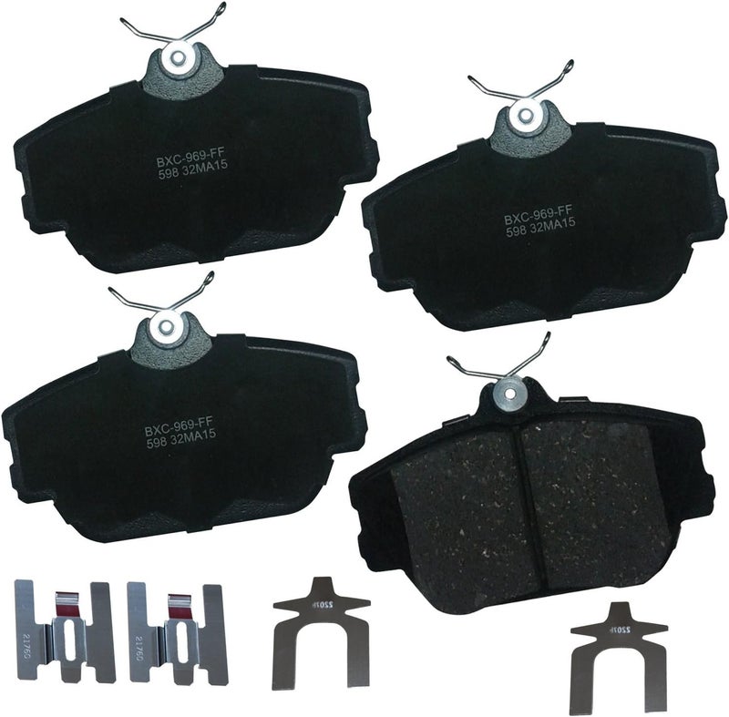 Bendix Premium SBC598 Ceramic Front Brake Pads for Select Models Ford Sable, Taurus, Thunderbird, Lincoln Continental, Mark VIII, Mercury Cougar, Sable - Image 1